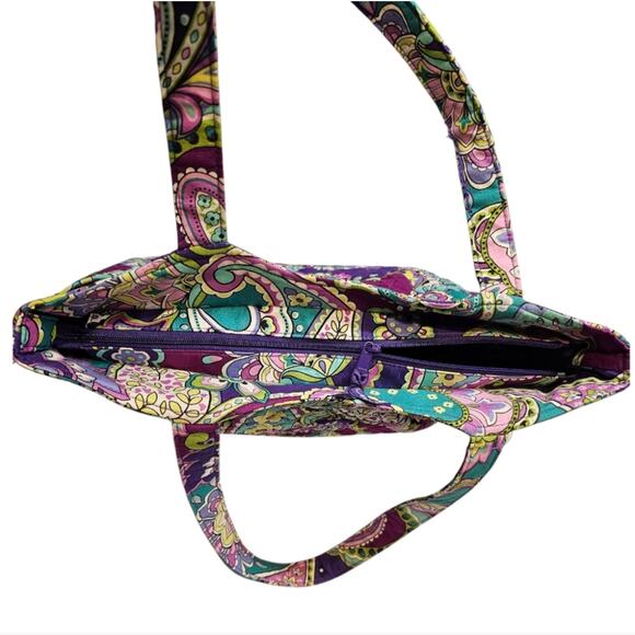 Vera Bradley Retired Heather Purple Pleated Large Tote with matching Wallet - Picture 5 of 13